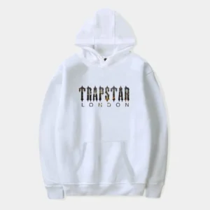 Felpa con cappuccio bianca di Trapstar London