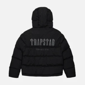 Giacca imbottita con cappuccio nera Decoded di Trapstar