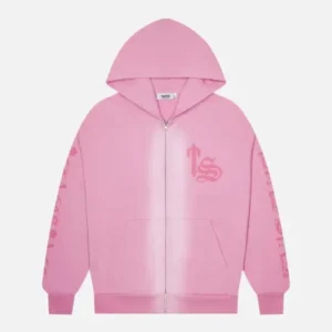 Felpa con cappuccio rosa spray con scritta Trapstar