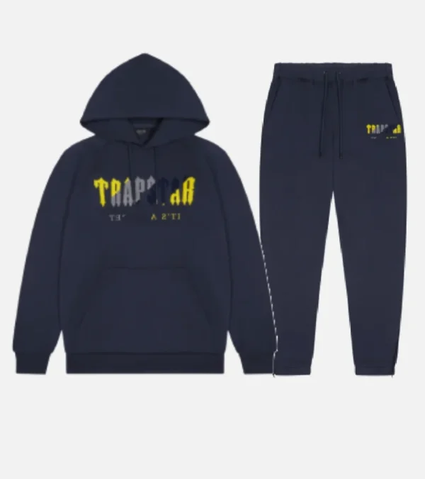 Tuta Trapstar Chenille Decoded Blu Navy/Giallo